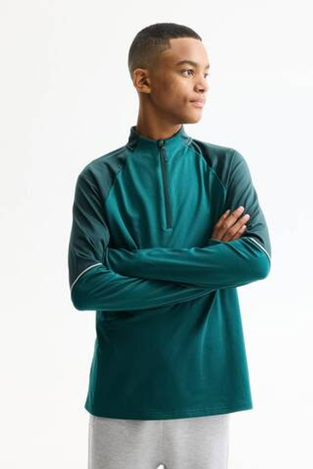 H&M Лонгслив из мягкого джерси с флисовой подкладкой, зеленый