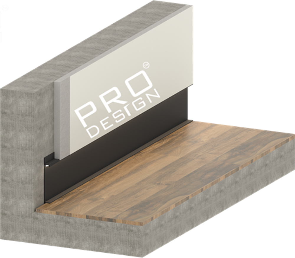 Скрытый плинтус Pro Design UNIVERSAL 235B Черный муар 2700мм