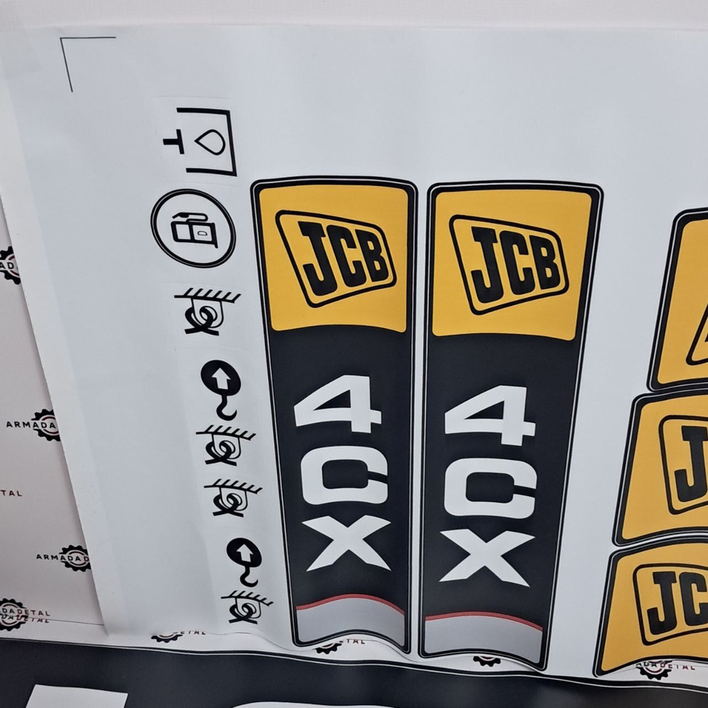 Комплект наклеек "JCB 4CX" | Аналог
