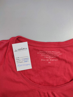 Футболка Edc By Esprit  красная 46 размер