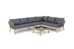 "Барселона" столик кофейный, деревянный каркас, акация