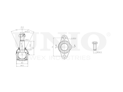 Опора шаровая передняя нижняя UNIO SSP-20144