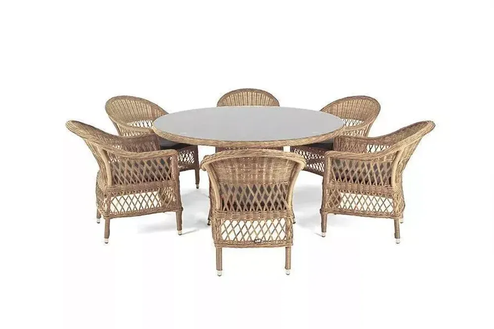 "Эспрессо-150 S" обеденная группа плетеная, цвет соломенный