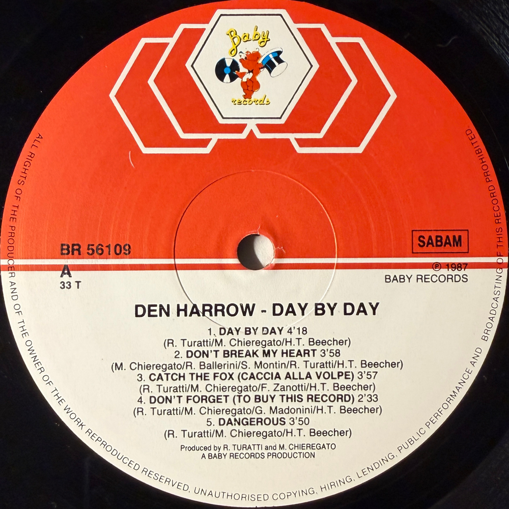 Den Harrow ‎– Day By Day (Бельгия 1987г.) т