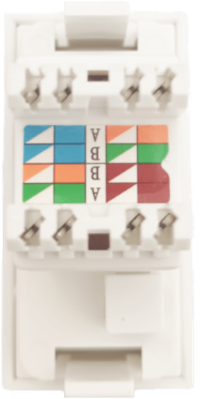Розетка DEC RJ45 UTP кат.6a,  1мод.,  бел. (22.5х45мм)