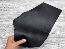 Сафьяно цв. Черный / Saffiano Royal Black, толщ. 1,1-1,3 мм, ПАНЕЛИ