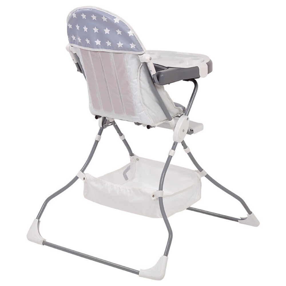 Стульчик для кормления Polini kids 252 Звезды, серый-белый 0002135-16