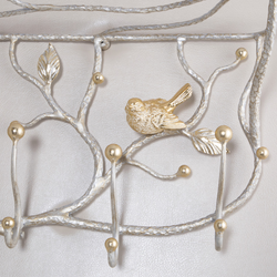 Вешалка настенная Терра (без зеркала) Айвори мраморное золото