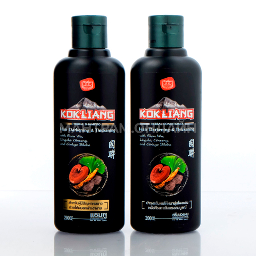 Шампунь Kokliang Hair Darkening & Thickening для темных волос 200 мл