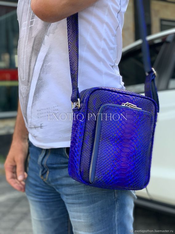 Мужская сумка из кожи питона BG-401