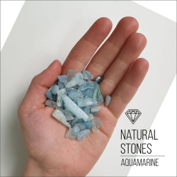 Натуральный камень Aquamarine, 10-20 мм, 100гр