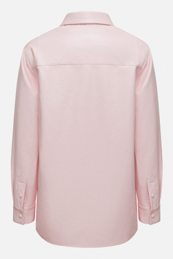 Рубашка из розовой экокожи