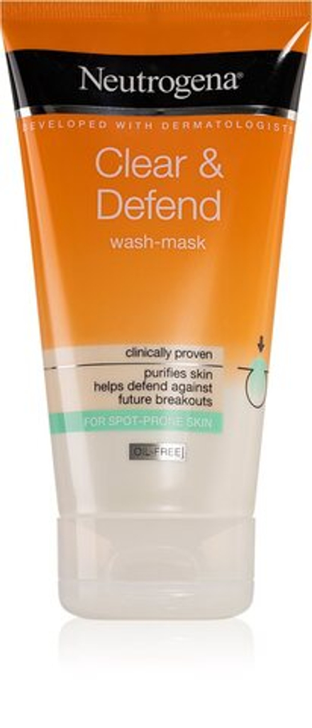 Neutrogena Clear & Defend - Очищающая маска и гель 2-в-1 /   150  ml  / GTIN 3574661499666