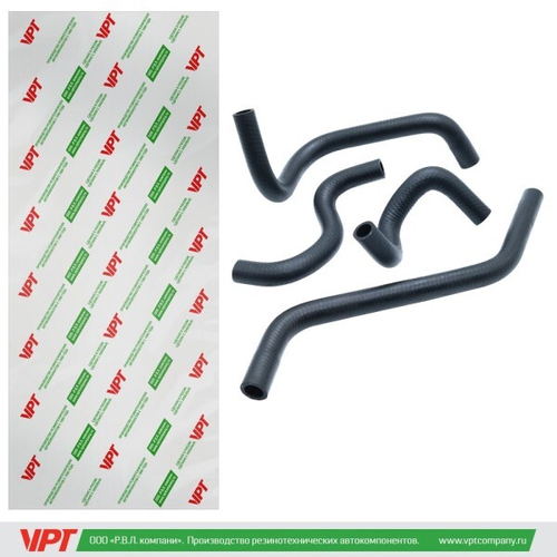 Патрубок печки /21082-2115/ 4 шт инж. (VPT)