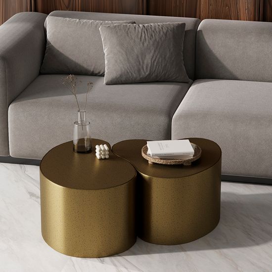 Набор из 2-х столиков grannis, золотистые