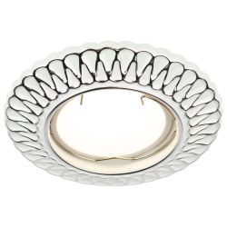 ST4 CH/WH /1 Светильник ЭРА штампованный MR16,12V/220V, 50W белый/хром | Штампованные встраиваемые светильники