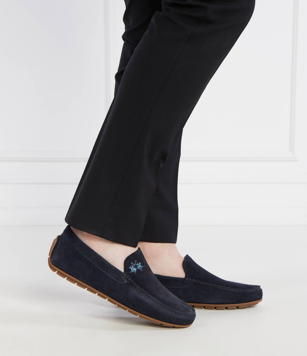 Кожаные мокасины La Martina - темно-синий(LFM241.091)