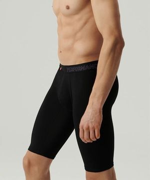 Трусы мужские боксеры (1 шт) удлиненные, Atlantic MH-1184, бамбук, черный