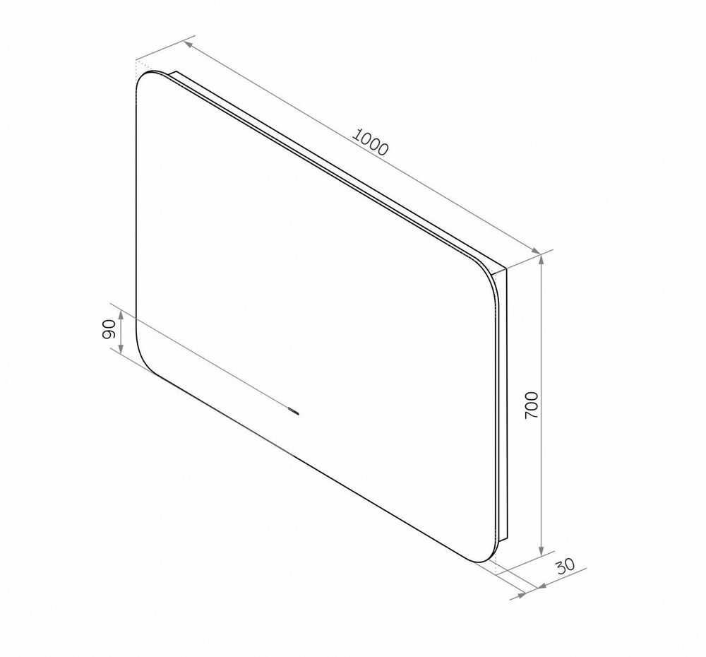 Зеркало с подсветкой ART&MAX Ravenna AM-Rav-1000-700-DS-F