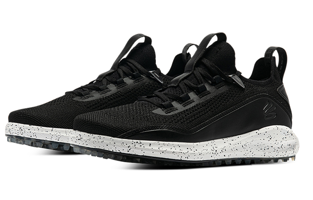 Under Armour Curry 8 Golf Spikeless "Black White"