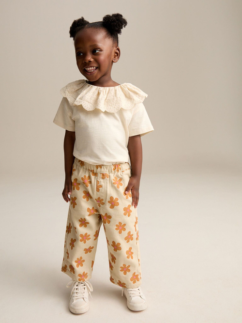 Джинсы для девочки Next E54-900, Кремовый, Оранжевый