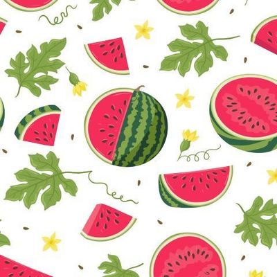 Арбузы и арбузные кусочки