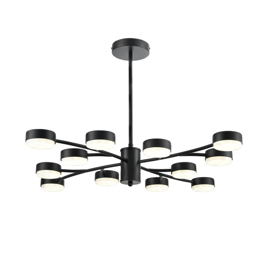 8117/12 COMFI LN26 235 черный, металл Люстра LED GX53 12*7W 220V TORINA