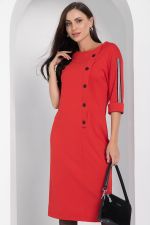 Платье Простота в деталях (красное) П12621-5 LT Collection