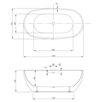 Акриловая ванна ABBER AB9263-1.6 белая