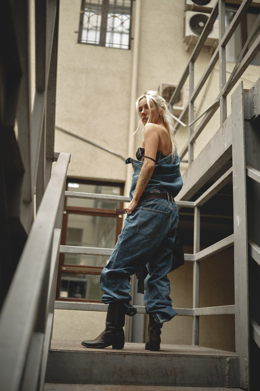 Upcycling комбинезон объемный