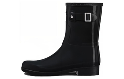 HUNTER Refined Waterproof Abrasion Resistant Cushioning Rain Boots Women"s Black