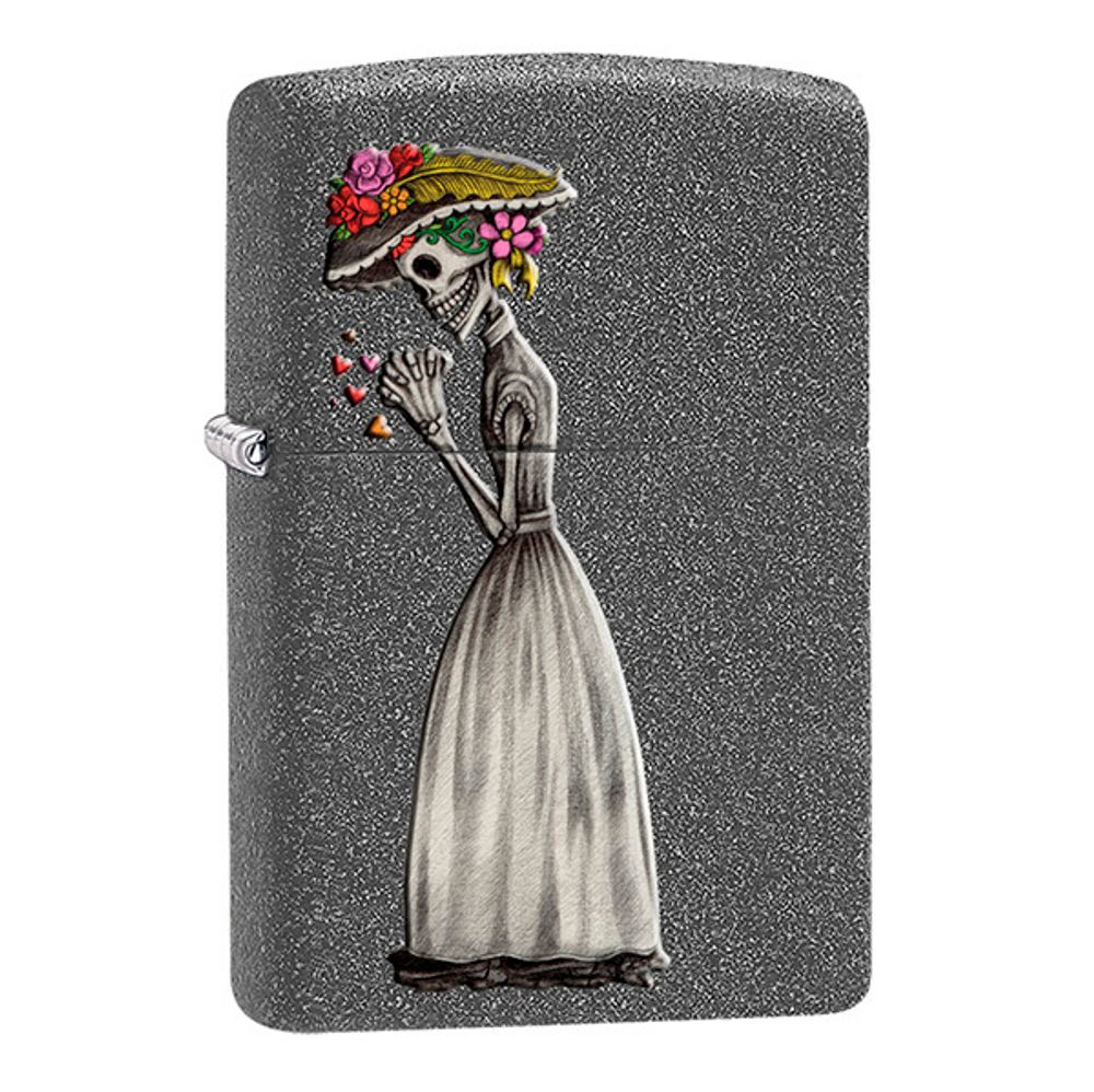 Набор из двух зажигалок Zippo Влюбленные зомби с покрытием Iron Stone