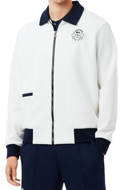 Мужская теннисная кофта Lacoste Tennis Heritage Ultra Dry - white/navy blue