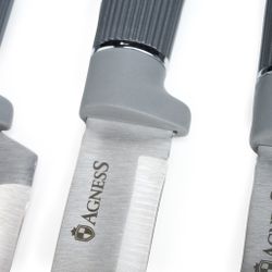 НАБОР AGNESS ИЗ 12ПР: 5 НОЖЕЙ,ДОСКА,ПОДСТАВКА,ПОЛОВНИК,ЛОЖКА,ЛОПАТКА,ШУМОВКА,ЛОЖКА ДЛЯ СПАГЕТТИ