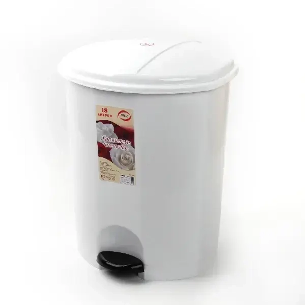 Ведро для мусора с педалью 18л (Эльфпласт) (Р)