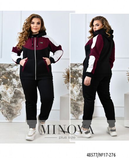 Костюм 17-276-черный-марсала Minova Фото 1