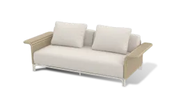 "Мальдивы" лаунж-зона из искусственного ротанга, цвет соломенный