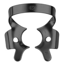 Кламп коффердам №4 c черным покрытием для моляров KSK (Dentech, Япония). Kofferdam.pro