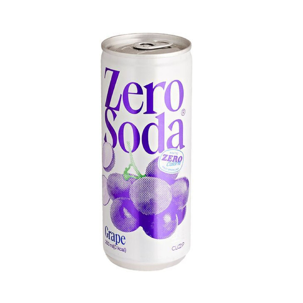 Напиток безалкогольный газированый Cloop Zero Soda, вкус винограда, 500 мл