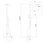 Душевая стойка ABBER Daheim AF8260NGL с термостатом без излива, никель