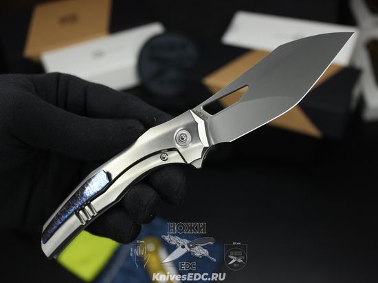 Нож складной WE Knife Ignio WE22042B-4 сталь клинка CPM-20CV, рукоять титан