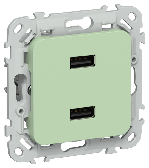 FLITE Розетка USB A+A 3,1А РЮ-2-ФлФ фисташковый IEK