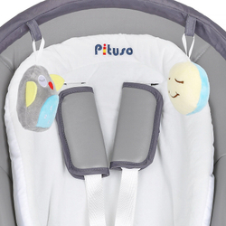 Стульчик для кормления Pituso Triola 3 в 1 Темно-серый