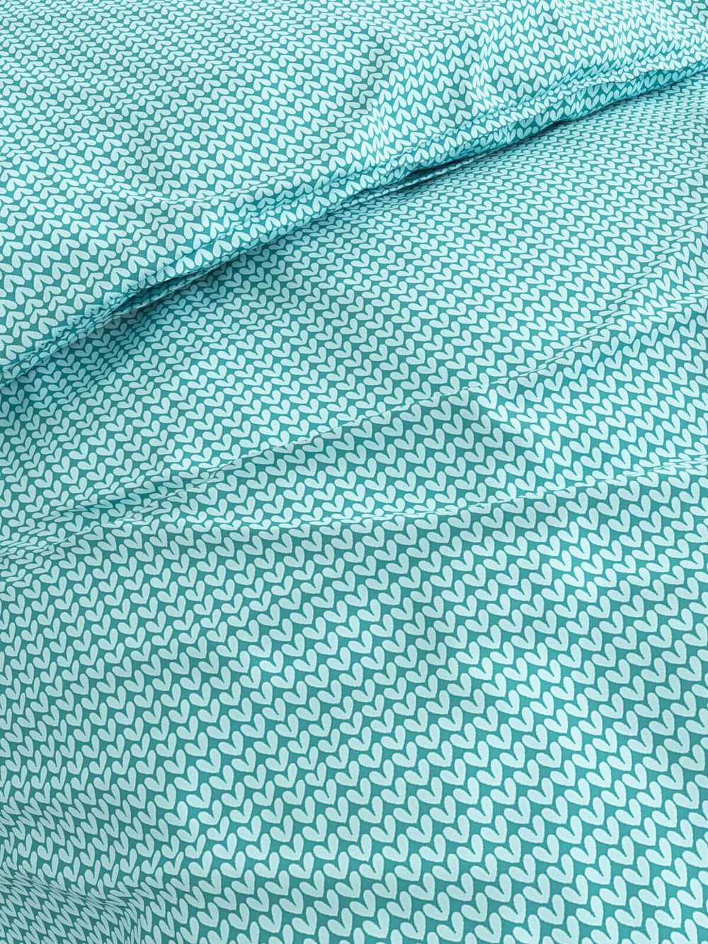 Наволочка комплект 2шт Сказка "Вязание лазурное" 70х70 см, перкаль