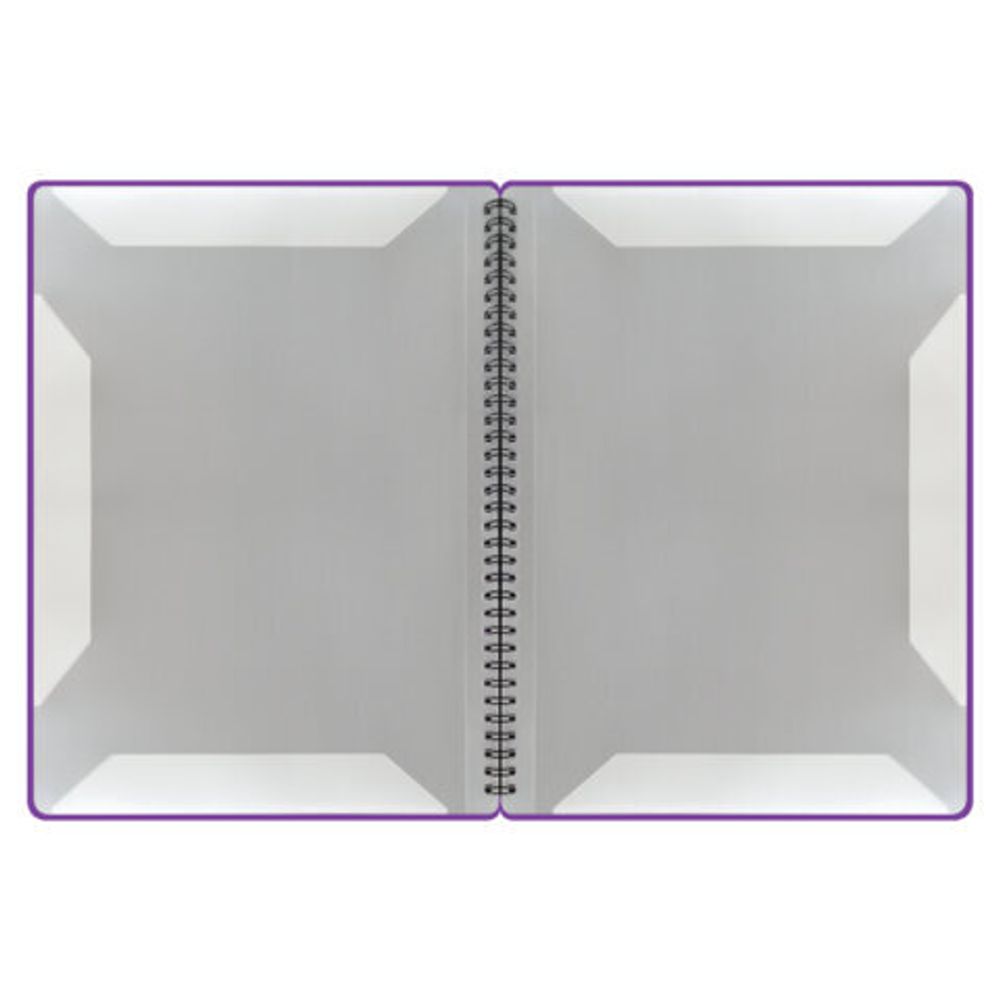 Папка-тетрадь для нот А4, 20 вкладышей на 40 страниц, на гребне, пластик, ФИОЛЕТОВАЯ, BRAUBERG, 404645