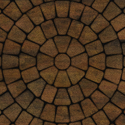 Тротуарная плитка КЛАССИКО (круг) - Листопад гранит Саванна, комплект из 3 видов плит