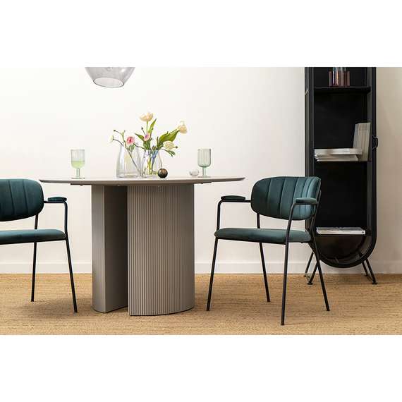 Стул Eirill Arms зеленый велюр с черными ножками