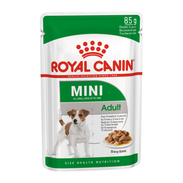 Пауч для собак мелких пород, Royal Canin Mini Adult, для поддержания прекрасной физической формы