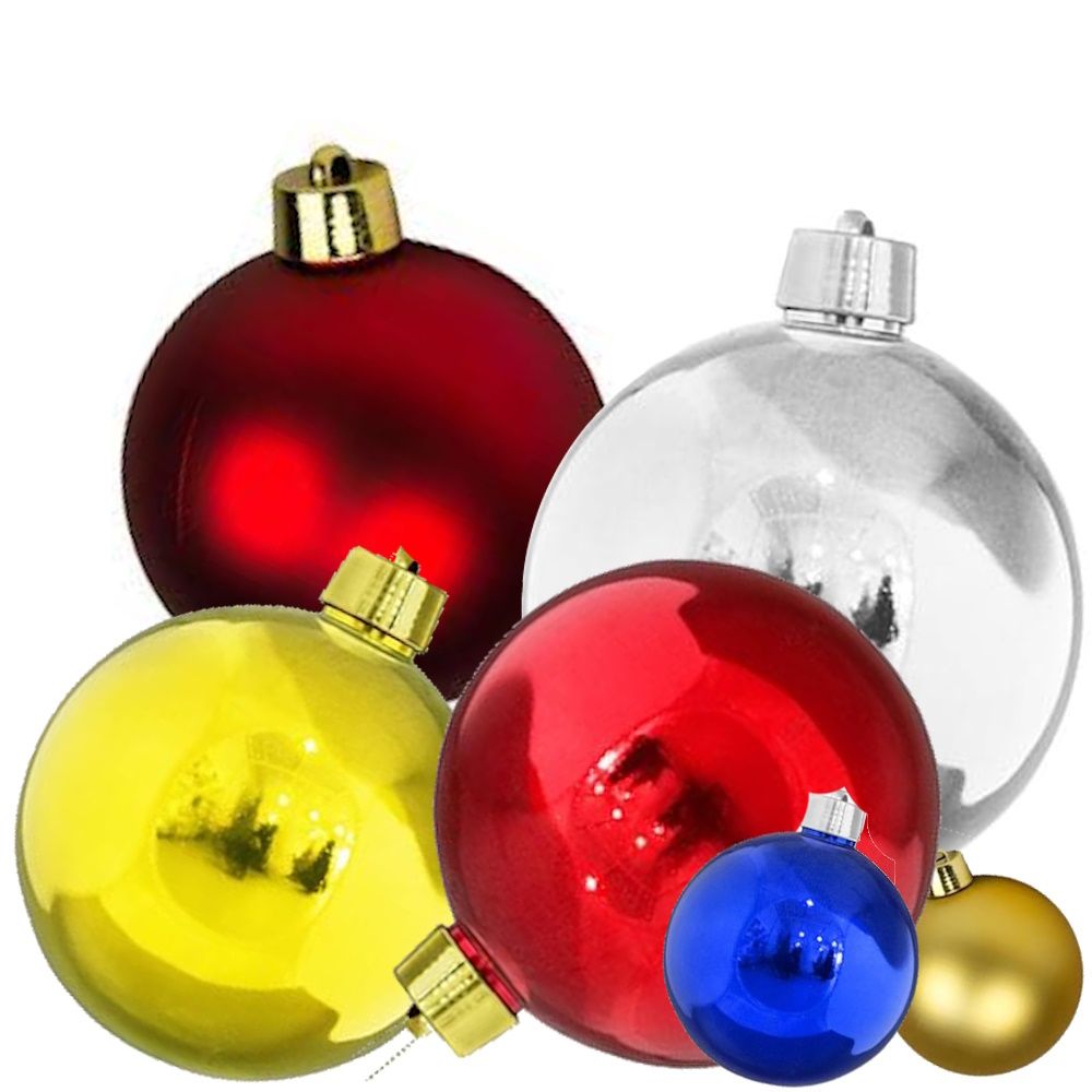 большие шары на уличную елку