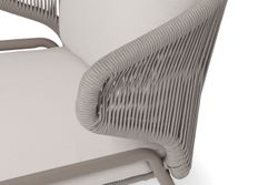 "Альмерия" стул плетеный из роупа, каркас из алюминия, цвет бежевый